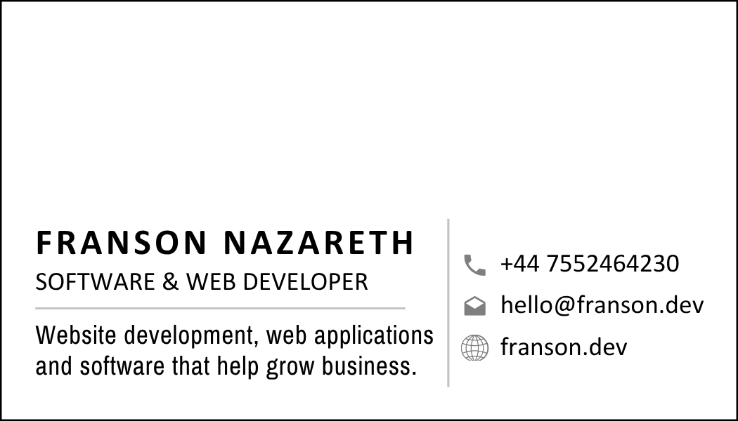 Business Card Front